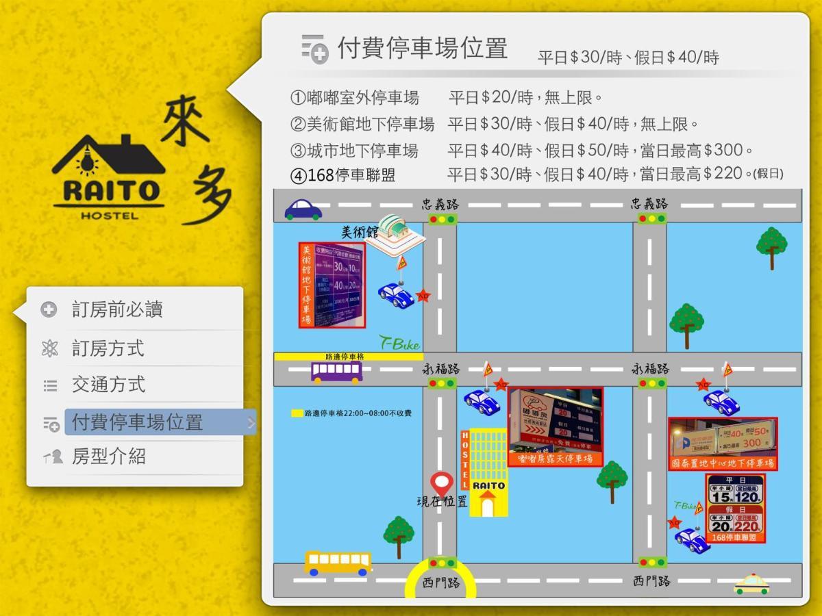 RAITO Hostel Tainan Exterior foto